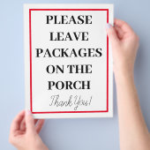 Pakket op portaal plaatsen Gelieve te ondertekenen Flyer (Hand)