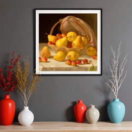 Pakket peren en krabben poster