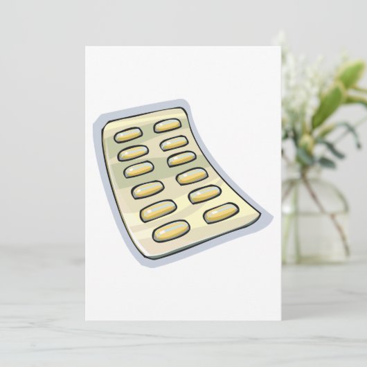 Pakket pillen kaart (Staand voorkant)