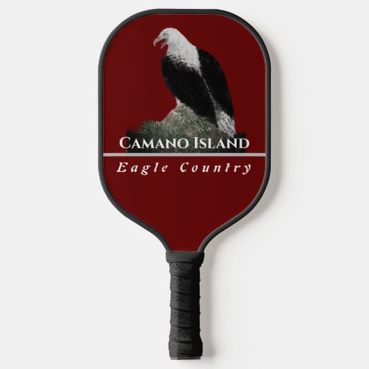 Pakket Racket, Eagle, Personaliseer Stadtekst Pickleball Paddle (Voorkant)