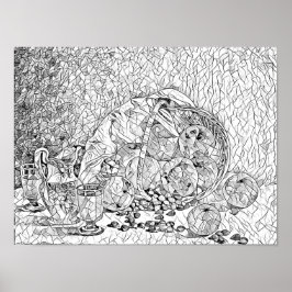 Pakket van Abstracte pagina voor het kleuren van v Poster