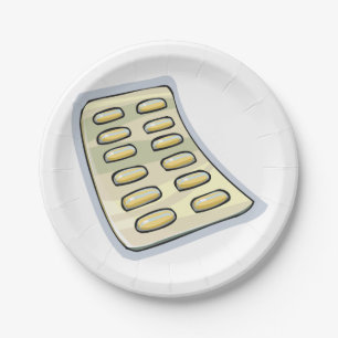 Pakket van Pillen Papieren Bordje