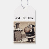Pakket van tien gepersonaliseerde Santa Gift Label Cadeaulabel (Voorkant)