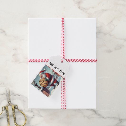 Pakket van tien gepersonaliseerde Santa Gift Label Cadeaulabel (Met Touw)