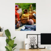 Pakket van Yarn op Flea Market Poster (Thuiskantoor)