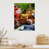 Pakket van Yarn op Flea Market Poster (Keuken)
