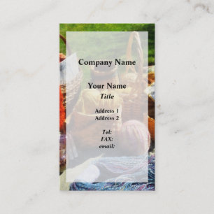 Pakket van Yarn op Flea Market Visitekaartje