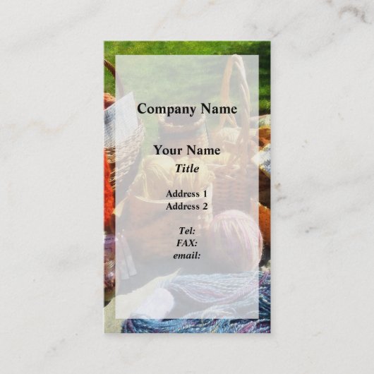 Pakket van Yarn op Flea Market Visitekaartje (Voorkant)