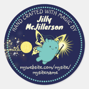 Pakket voor het bevestigen van haakwerk ronde sticker