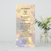 Pakket zonnebloemen en Paarse statistieken Programmakaart (Staand voorkant)