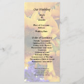 Pakket zonnebloemen en Paarse statistieken Programmakaart (Voorkant)