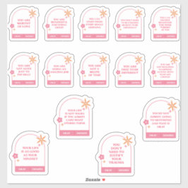 Pakketbundelset met dagelijkse herinnering motivat sticker