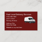 Pakketkoeriers- en leveringsservices visitekaartje (Voorkant)