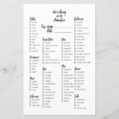 Pakketlijst voor bulletJournal (Voorkant)