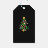 Pakketprintbuffels met rode kerstboom, of cadeaulabel (Voorkant)
