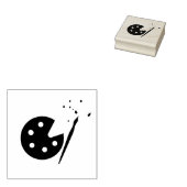 Pakketrubberen stempel van schilder (Gestempeld)