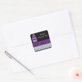 pakketten en Zebrastripes Bridal Vierkante Sticker (Envelop)