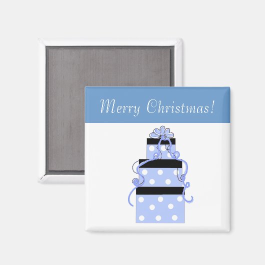 pakketten met blauwe en witte poolpunten magneet (Voorkant / Achterkant)