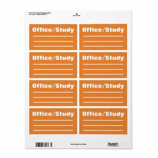 Pakketten verplaatsen - Kantoor/Studie Etiket (Full Sheet)
