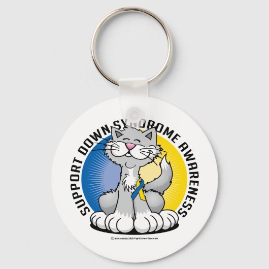 Pakketten voor downsyndroomkat sleutelhanger (Voorkant)