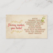 Pakketvruchtenpasteitjes bakkerij visitekaartje (Achterkant)