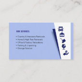 Pakking- en uitpakservice, verwijderingsservice visitekaartje (Achterkant)
