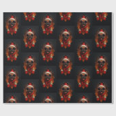 Pakpapier met Kersthond – Vrolijkheid in elke vouw (Vlak)