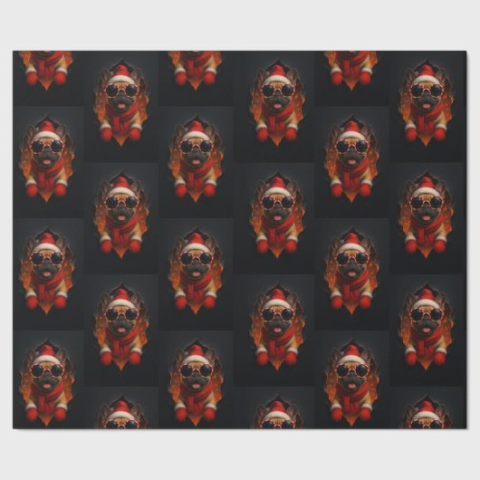 Pakpapier met Kersthond – Vrolijkheid in elke vouw (Zoom)