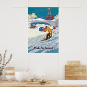 Pal Arinsal Andorra Snowboarden Reisposter Poster (Keuken)