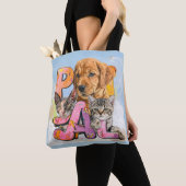 Pal Dog and Cats Plus Personalize Name  Tote Bag (Dichtbij)