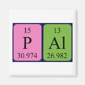 Pál periodiek table name magnet (Voorkant)