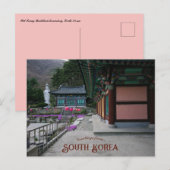 Pal Seung Boeddhistisch klooster Zuid-Korea Briefkaart (Voorkant / Achterkant)