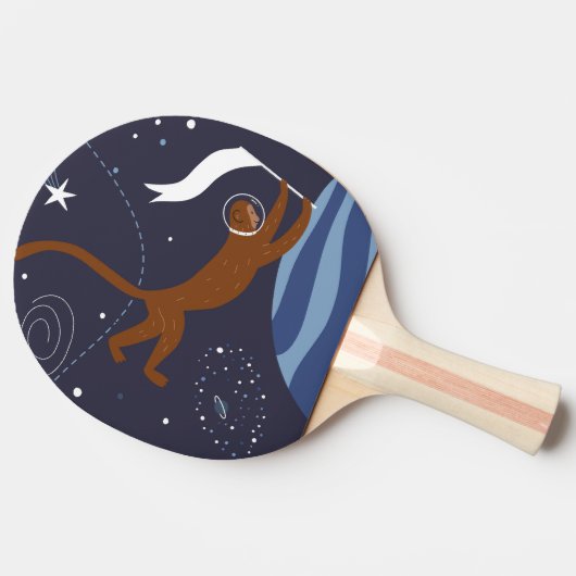 Pala de Ping Pong Animals Outer Space Tafeltennisbatje (Zijkant)