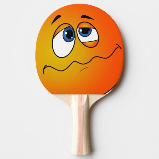 Pala de ping pong con emoji. tafeltennisbatje (Voorkant)