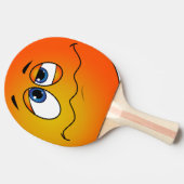 Pala de ping pong con emoji. tafeltennisbatje (Zijkant)