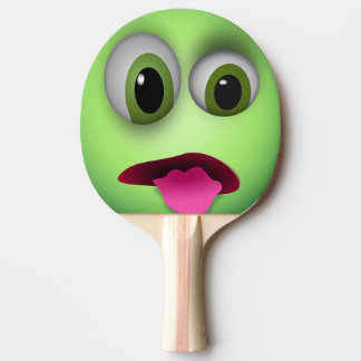 Pala de Ping Pong Emoji Verde con la Lengua afuera Tafeltennisbatje