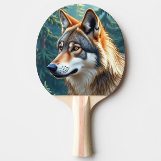 Pala de Ping Pong Lobo observando en el Bosque Tafeltennisbatje