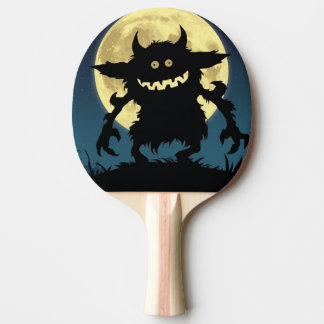 Pala de Ping Pong Monstruo Fantasma en Luna llena Tafeltennisbatje