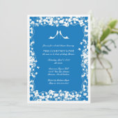 Palace Blue Heels Bridal Shower-uitnodiging Kaart (Staand voorkant)