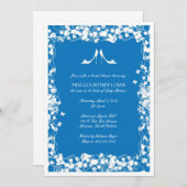 Palace Blue Heels Bridal Shower-uitnodiging Kaart (Voorkant / Achterkant)