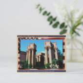 Palace Fine Arts San Francisco California Linen Briefkaart (Staand voorkant)