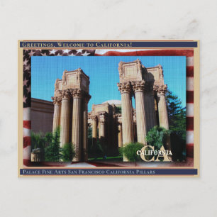 Palace Fine Arts San Francisco California Linen Briefkaart