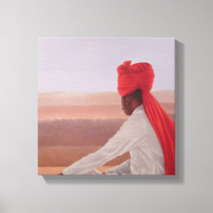 Palace Guard Jaipur Canvas Afdruk