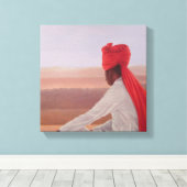 Palace Guard Jaipur Canvas Afdruk (Insitu (Houten vloer))