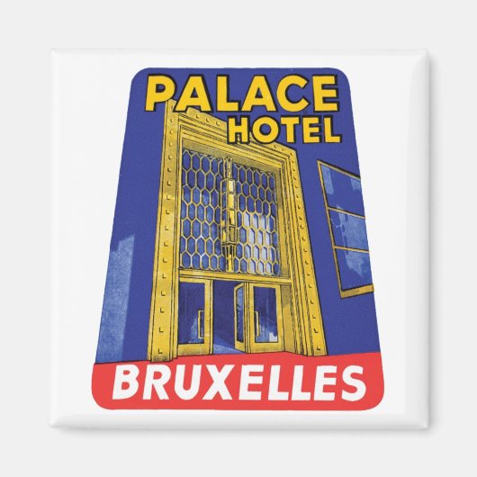 Palace Hotel Bruxelles Luggage Label Magneet (Voorkant)