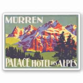 Palace Hotel Des Alpes Murren Zwitserland Sticker