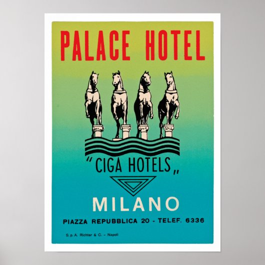 Palace Hotel Milano Poster (Voorkant)