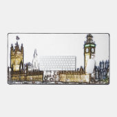 Palace of Westminster & Big Ben: London Fractal Bureaumat (Keyboard & Muis)