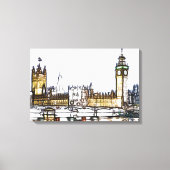 Palace of Westminster & Big Ben: London Fractal  Canvas Afdruk (Voorkant)
