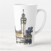 Palace of Westminster & Big Ben: London Fractal  Latte Mok (Rechts)